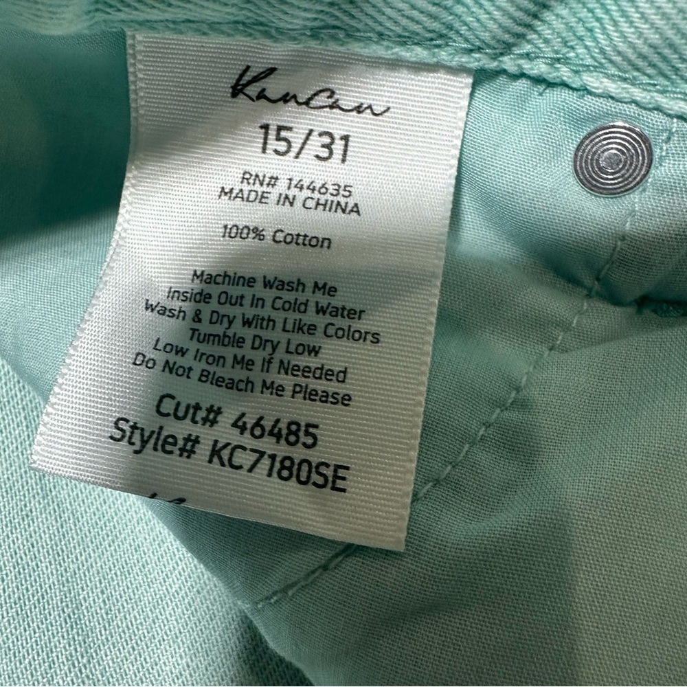 NEW KANCAN high rise mom jeans in seafoam - Picture 8 of 11
